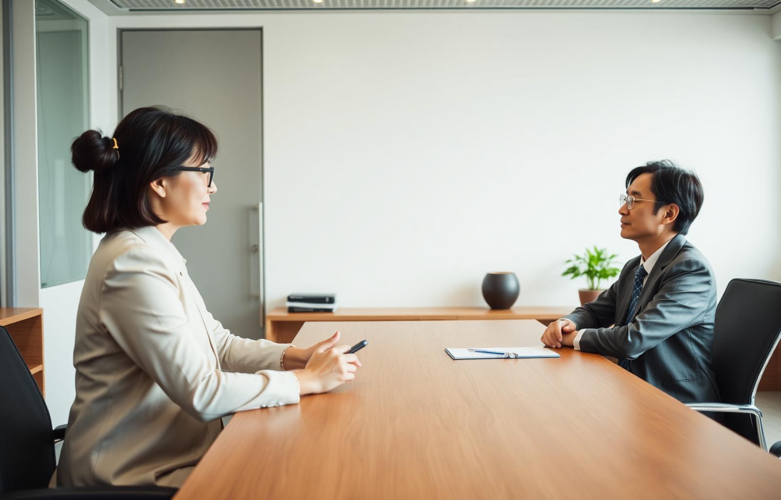 弁護士とご相談者が打ち合わせをしている様子