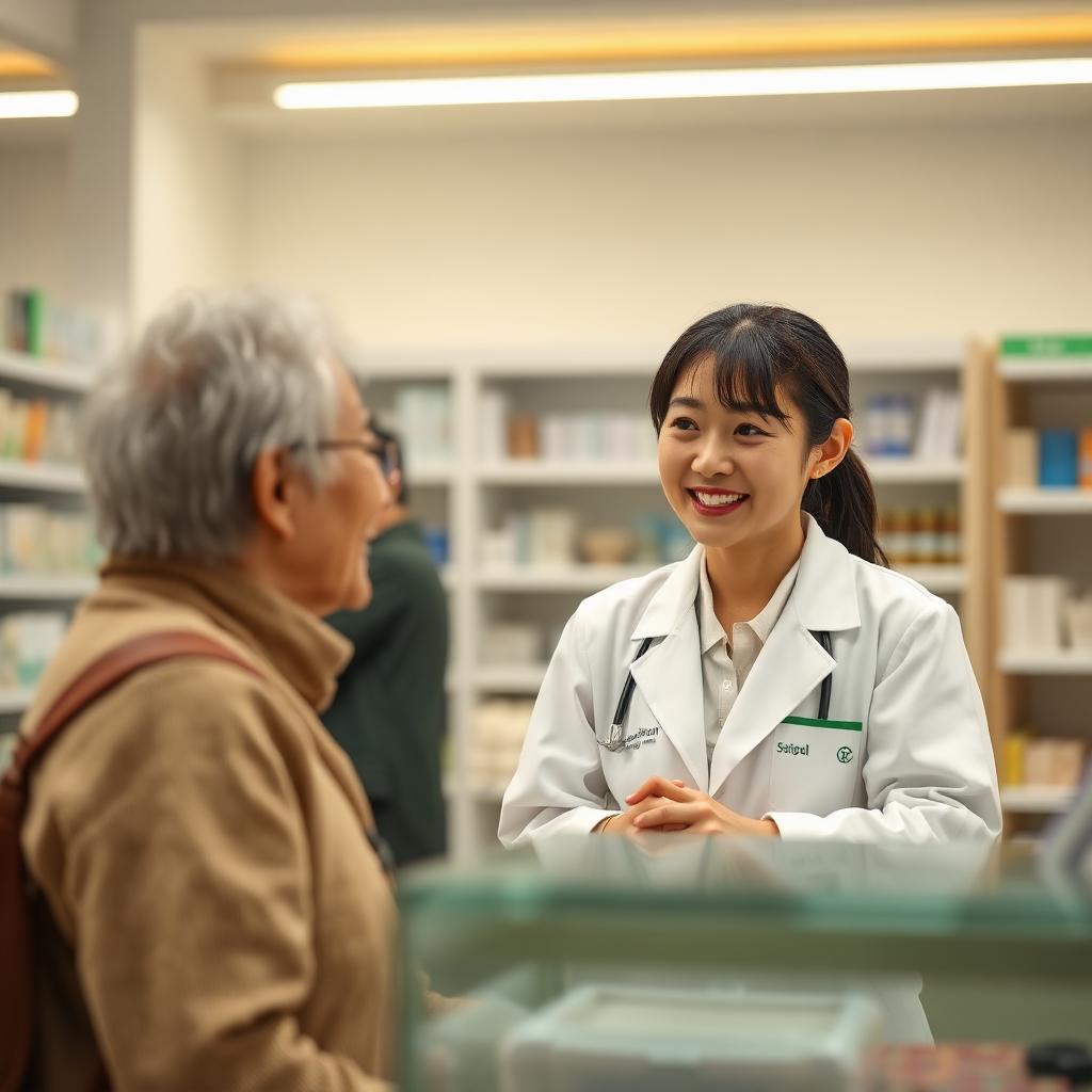 薬剤師がお客様に相談している様子