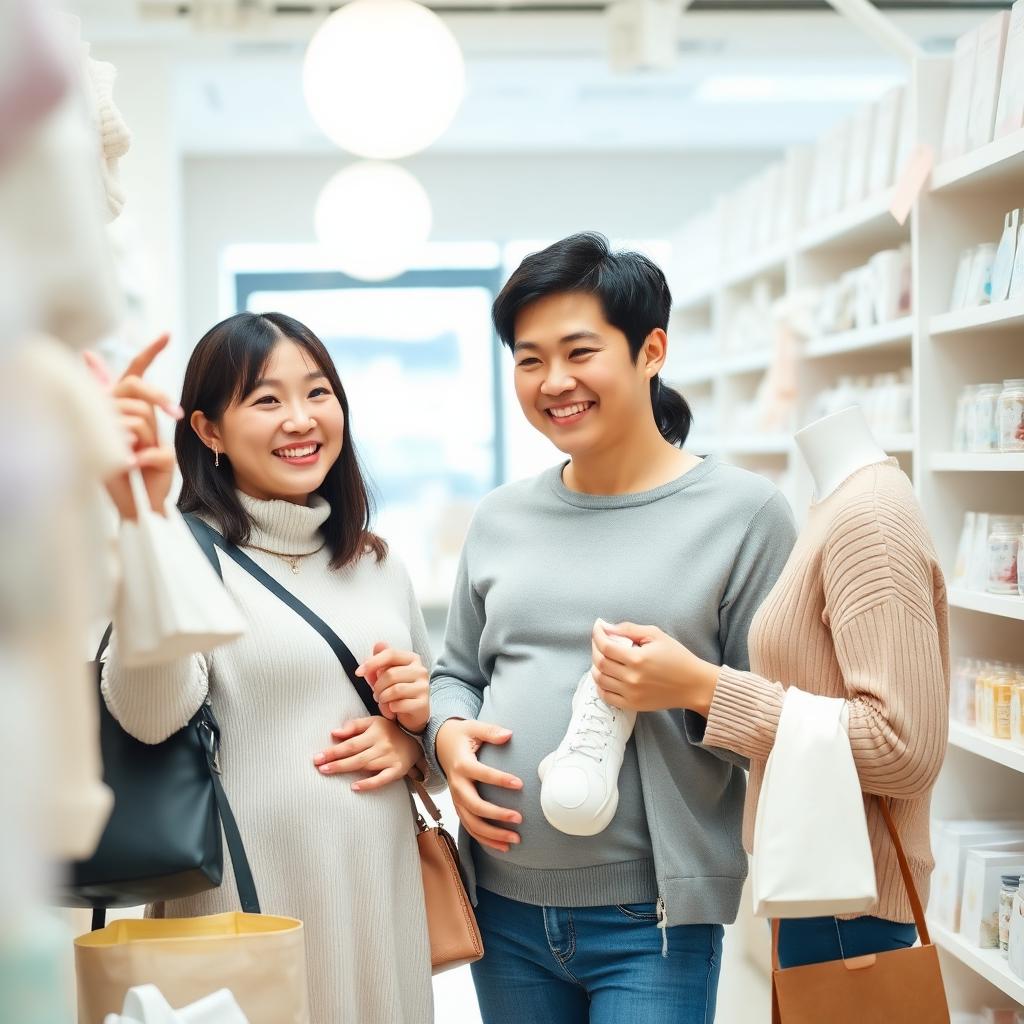 商品を選ぶ家族