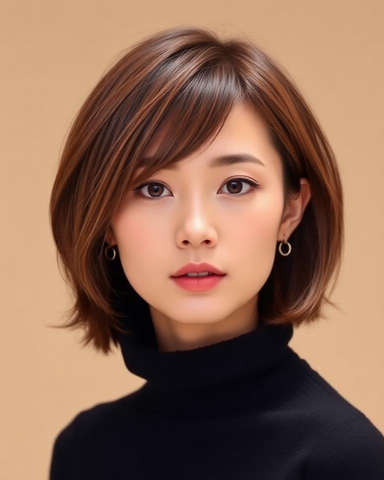 小顔ショートレイヤー